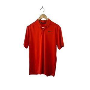 Nike GOLF Dri-Fit Short Sleeve Orange Polo Shirt Men's Medium